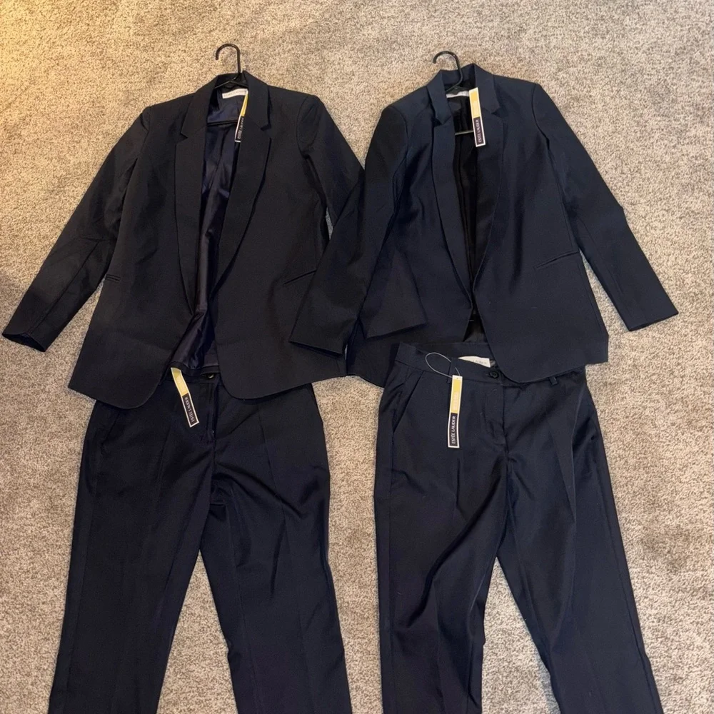 NWT Estée Lauder Midnight Blue Suit Sets: Jackets S & M, both Pants Size 6 - Picture 11 of 12